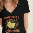 Banned Books Week Read Banned Books Reader Women's Jersey Short Sleeve Deep V-Neck Tshirt