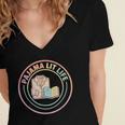 Bedtime Book Lover Reading Pajamas Women's Jersey Short Sleeve Deep V-Neck Tshirt Bedtime Book Lover Reading Pajamas Women's Jersey Short Sleeve Deep V-Neck Tshirt