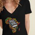 The Bible Is Our History Book Roots African American Faith Women's Jersey Short Sleeve Deep V-Neck Tshirt