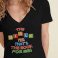 The BIBLE Yes That's The Book For Me Women's Jersey Short Sleeve Deep V-Neck Tshirt The BIBLE Yes That's The Book For Me Women's Jersey Short Sleeve Deep V-Neck Tshirt