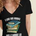 I Like Big Books And I Cannot Lie Book Reading Book Lover Women's Jersey Short Sleeve Deep V-Neck Tshirt I Like Big Books And I Cannot Lie Book Reading Book Lover Women's Jersey Short Sleeve Deep V-Neck Tshirt