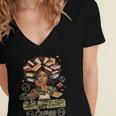 Big Cancer Energy Woman Camo Zodiac Book Teacher Women's Jersey Short Sleeve Deep V-Neck Tshirt