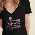 Biggest Slut At The Public Library Reading Book Club Women's Jersey Short Sleeve Deep V-Neck Tshirt Biggest Slut At The Public Library Reading Book Club Women's Jersey Short Sleeve Deep V-Neck Tshirt