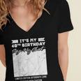 Birthday It's My 40th Birthday Guest Book Birthday Party Women's Jersey Short Sleeve Deep V-Neck Tshirt Birthday It's My 40th Birthday Guest Book Birthday Party Women's Jersey Short Sleeve Deep V-Neck Tshirt