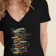 Book Abstract Art Drawing Painting Graphic Book Women's Jersey Short Sleeve Deep V-Neck Tshirt Book Abstract Art Drawing Painting Graphic Book Women's Jersey Short Sleeve Deep V-Neck Tshirt