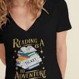 Book Adventure Library Student Teacher Book Women's Jersey Short Sleeve Deep V-Neck Tshirt Book Adventure Library Student Teacher Book Women's Jersey Short Sleeve Deep V-Neck Tshirt