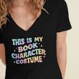 This Is My Book Character Costume Book Lover Groovy Women's Jersey Short Sleeve Deep V-Neck Tshirt This Is My Book Character Costume Book Lover Groovy Women's Jersey Short Sleeve Deep V-Neck Tshirt