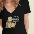 This Is My Book Character Costume Turtle Kids Reading Women's Jersey Short Sleeve Deep V-Neck Tshirt This Is My Book Character Costume Turtle Kids Reading Women's Jersey Short Sleeve Deep V-Neck Tshirt