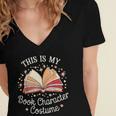 This Is My Book Character Costume Women's Jersey Short Sleeve Deep V-Neck Tshirt