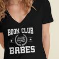 Book Club Babes Women's Jersey Short Sleeve Deep V-Neck Tshirt