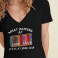 Book Club Read Reading Librarian Men Women Kids Women's Jersey Short Sleeve Deep V-Neck Tshirt