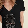 Book Club Shirts For Women Most Likely To Read One Day Women's Jersey Short Sleeve Deep V-Neck Tshirt Book Club Shirts For Women Most Likely To Read One Day Women's Jersey Short Sleeve Deep V-Neck Tshirt