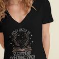 Book Club Shirts For Women Most Likely To Spicy Books Women's Jersey Short Sleeve Deep V-Neck Tshirt Book Club Shirts For Women Most Likely To Spicy Books Women's Jersey Short Sleeve Deep V-Neck Tshirt
