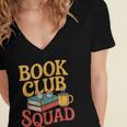 Book Club Squad Women's Jersey Short Sleeve Deep V-Neck Tshirt Book Club Squad Women's Jersey Short Sleeve Deep V-Neck Tshirt