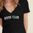 Book Club Women's Jersey Short Sleeve Deep V-Neck Tshirt