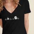 Book And Coffee Heartbeat Books Lovers Women's Jersey Short Sleeve Deep V-Neck Tshirt Book And Coffee Heartbeat Books Lovers Women's Jersey Short Sleeve Deep V-Neck Tshirt