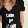 Book 'Em Danno Women's Jersey Short Sleeve Deep V-Neck Tshirt Book 'Em Danno Women's Jersey Short Sleeve Deep V-Neck Tshirt