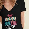 Book Fair Queen Women's Jersey Short Sleeve Deep V-Neck Tshirt Book Fair Queen Women's Jersey Short Sleeve Deep V-Neck Tshirt