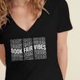 Book Fair Vibes Reader Nostalgia Women's Jersey Short Sleeve Deep V-Neck Tshirt Book Fair Vibes Reader Nostalgia Women's Jersey Short Sleeve Deep V-Neck Tshirt