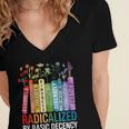 Book Flower Radicalized By Basic Decency Feminist Lgbt Women's Jersey Short Sleeve Deep V-Neck Tshirt Book Flower Radicalized By Basic Decency Feminist Lgbt Women's Jersey Short Sleeve Deep V-Neck Tshirt