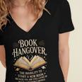 Book Hangover Literature Book Reading Books Reader Women's Jersey Short Sleeve Deep V-Neck Tshirt