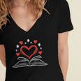 Book Heart Read Book Reading Librarian Men Women Kids Women's Jersey Short Sleeve Deep V-Neck Tshirt Book Heart Read Book Reading Librarian Men Women Kids Women's Jersey Short Sleeve Deep V-Neck Tshirt