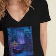 Book Library Bookshelf Armchair Window Pattern Print Women's Jersey Short Sleeve Deep V-Neck Tshirt Book Library Bookshelf Armchair Window Pattern Print Women's Jersey Short Sleeve Deep V-Neck Tshirt