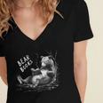 Book Lover Bear Cozy Reading Bear Graphic Bear Books Women's Jersey Short Sleeve Deep V-Neck Tshirt Book Lover Bear Cozy Reading Bear Graphic Bear Books Women's Jersey Short Sleeve Deep V-Neck Tshirt