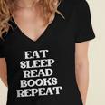 Book Lover Book Eat Sleep Read Books Repeat Women's Jersey Short Sleeve Deep V-Neck Tshirt Book Lover Book Eat Sleep Read Books Repeat Women's Jersey Short Sleeve Deep V-Neck Tshirt