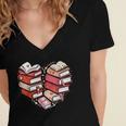 Book Lover Heart Shape Reading Librarian Valentine Men Women Women's Jersey Short Sleeve Deep V-Neck Tshirt Book Lover Heart Shape Reading Librarian Valentine Men Women Women's Jersey Short Sleeve Deep V-Neck Tshirt