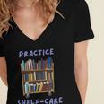 Book Lover Pun Practice Shelf-Care Women's Jersey Short Sleeve Deep V-Neck Tshirt Book Lover Pun Practice Shelf-Care Women's Jersey Short Sleeve Deep V-Neck Tshirt