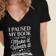 Book Lover Reading Quote For Reading Teacher Women's Jersey Short Sleeve Deep V-Neck Tshirt Book Lover Reading Quote For Reading Teacher Women's Jersey Short Sleeve Deep V-Neck Tshirt