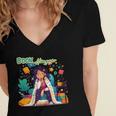Book Lover Woman Woman Book Hangover Women's Jersey Short Sleeve Deep V-Neck Tshirt