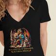 Book Lovers In A World Full Of Bookworms Be A Book Dragon Women's Jersey Short Sleeve Deep V-Neck Tshirt Book Lovers In A World Full Of Bookworms Be A Book Dragon Women's Jersey Short Sleeve Deep V-Neck Tshirt