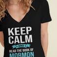 Book Of Mormon LDS Missionary Church Of Latter Day Saints Women's Jersey Short Sleeve Deep V-Neck Tshirt