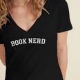 Book Nerd Women's Jersey Short Sleeve Deep V-Neck Tshirt Book Nerd Women's Jersey Short Sleeve Deep V-Neck Tshirt