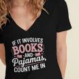 Book And Pajamas Humorous Book Lover Reading Bedtime Women's Jersey Short Sleeve Deep V-Neck Tshirt Book And Pajamas Humorous Book Lover Reading Bedtime Women's Jersey Short Sleeve Deep V-Neck Tshirt