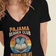 Book And Pajamas Reading Bedtime Women's Jersey Short Sleeve Deep V-Neck Tshirt Book And Pajamas Reading Bedtime Women's Jersey Short Sleeve Deep V-Neck Tshirt