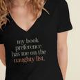 My Book Preference Has Me On The Naughty List Women's Jersey Short Sleeve Deep V-Neck Tshirt