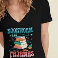 Book Reader Librarian Bookworm In Pajamas Book And Pajama Women's Jersey Short Sleeve Deep V-Neck Tshirt Book Reader Librarian Bookworm In Pajamas Book And Pajama Women's Jersey Short Sleeve Deep V-Neck Tshirt