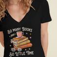 Book Reading Kafee Librarian Vele Books And Little Time Women's Jersey Short Sleeve Deep V-Neck Tshirt Book Reading Kafee Librarian Vele Books And Little Time Women's Jersey Short Sleeve Deep V-Neck Tshirt