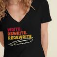 Book Writer Quote Author Journalist Rewrite Novelist Women's Jersey Short Sleeve Deep V-Neck Tshirt Book Writer Quote Author Journalist Rewrite Novelist Women's Jersey Short Sleeve Deep V-Neck Tshirt