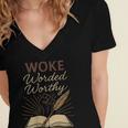 And Booked Afro Literary Pride Book Club Culture Women's Jersey Short Sleeve Deep V-Neck Tshirt And Booked Afro Literary Pride Book Club Culture Women's Jersey Short Sleeve Deep V-Neck Tshirt