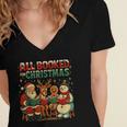 All Booked For Christmas Book Lover Women's Jersey Short Sleeve Deep V-Neck Tshirt