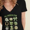 ALL Booked For St Patricks Day Bookish Leprechaun Bookworm Women's Jersey Short Sleeve Deep V-Neck Tshirt ALL Booked For St Patricks Day Bookish Leprechaun Bookworm Women's Jersey Short Sleeve Deep V-Neck Tshirt