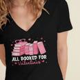 All Booked For Valentines Couple Bookworms Valentine’s Day Women's Jersey Short Sleeve Deep V-Neck Tshirt All Booked For Valentines Couple Bookworms Valentine’s Day Women's Jersey Short Sleeve Deep V-Neck Tshirt