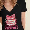 All Booked For Valentines Day Book Lovers Teacher Kids Women's Jersey Short Sleeve Deep V-Neck Tshirt All Booked For Valentines Day Book Lovers Teacher Kids Women's Jersey Short Sleeve Deep V-Neck Tshirt