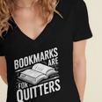 Bookmarks Quote Library Book Reader Women's Jersey Short Sleeve Deep V-Neck Tshirt Bookmarks Quote Library Book Reader Women's Jersey Short Sleeve Deep V-Neck Tshirt