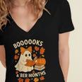 Books And BER Months Fall Librarian Reading Halloween Women's Jersey Short Sleeve Deep V-Neck Tshirt Books And BER Months Fall Librarian Reading Halloween Women's Jersey Short Sleeve Deep V-Neck Tshirt