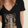 Books Geek Sunflower Floral Cute Vintage Books Reader Lover Women's Jersey Short Sleeve Deep V-Neck Tshirt Books Geek Sunflower Floral Cute Vintage Books Reader Lover Women's Jersey Short Sleeve Deep V-Neck Tshirt